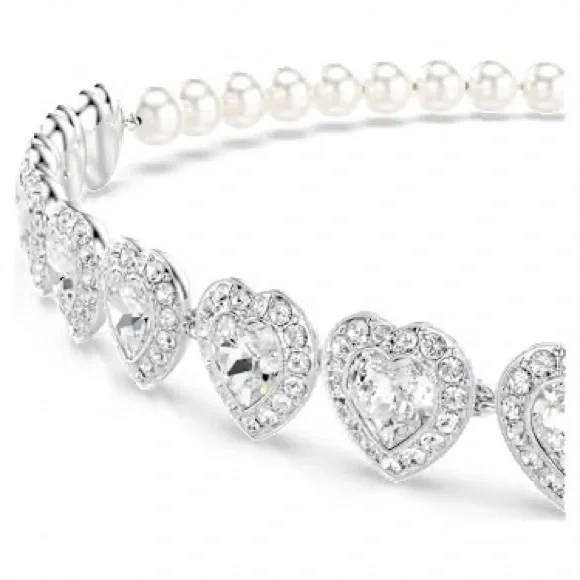 Swarovski Crystal Pearl Heart Choker by Ariana Grande - Picture 6 of 8